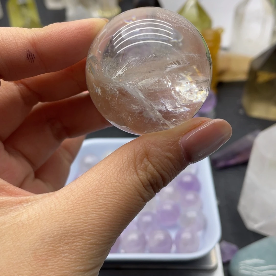 水晶47未镶嵌闲****落白水晶球