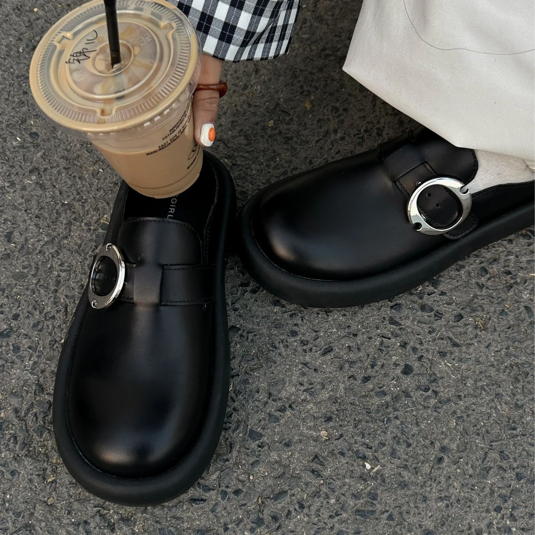 K870-2/2C SGIRL2025春款一脚蹬复古百搭一字扣勃肯鞋休闲设计款