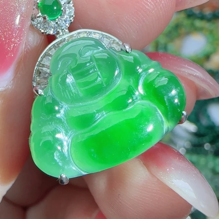 翡翠未镶嵌颈饰天然A货428