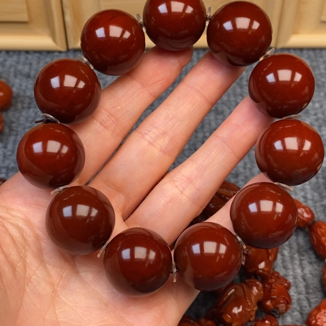 帅***容橄榄核手串/手链21光柱