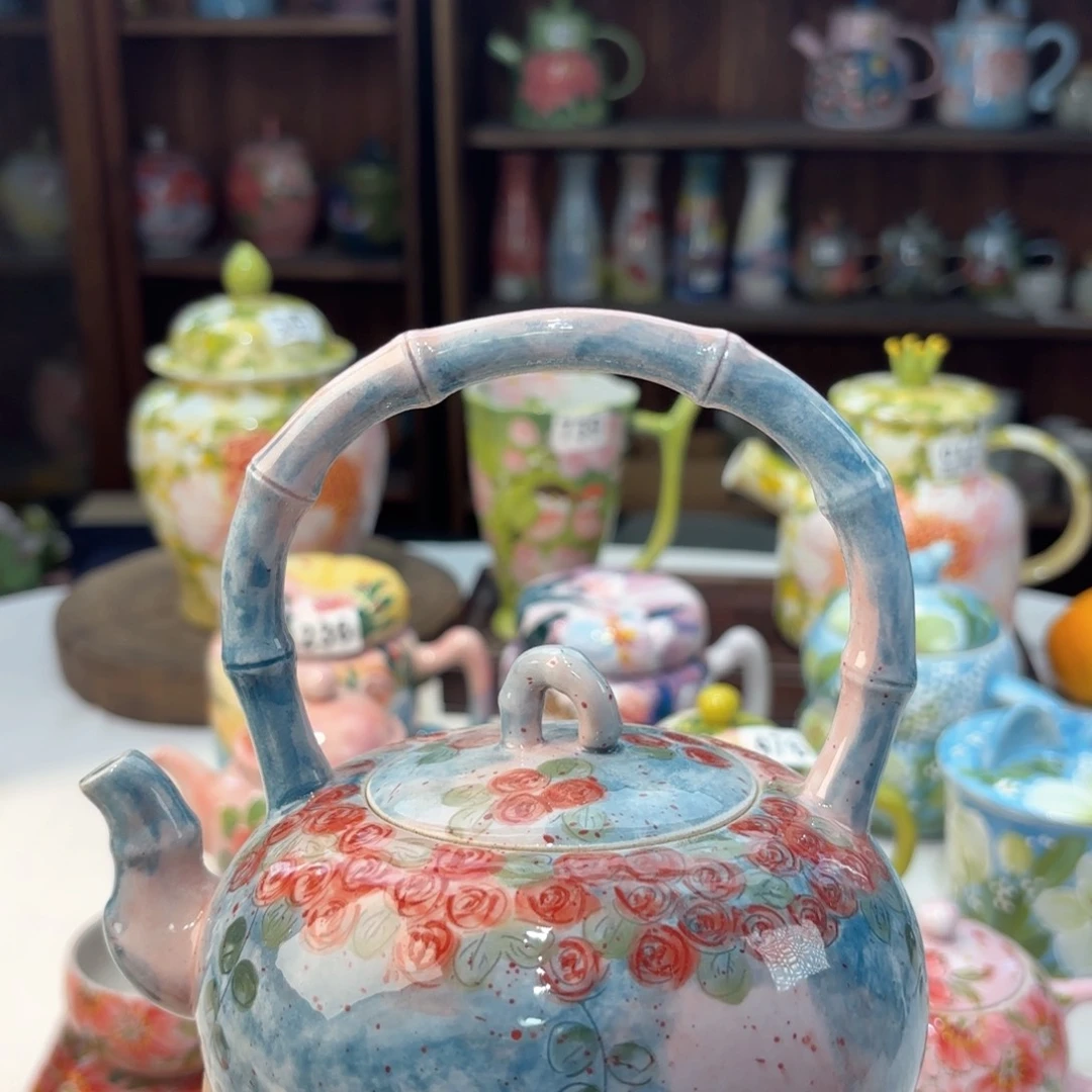 景德镇手绘高温釉下彩陶瓷茶具