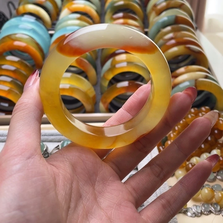 蛇纹石玉手镯未镶嵌54.5