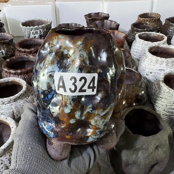 内口5高13粗陶手工