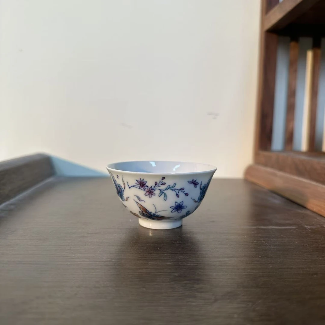 景德镇青花斗彩小杯