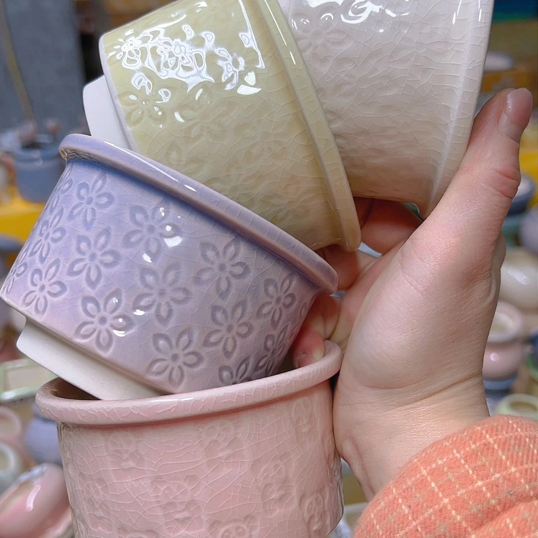 红陶陶瓷花盆当场满12包邮