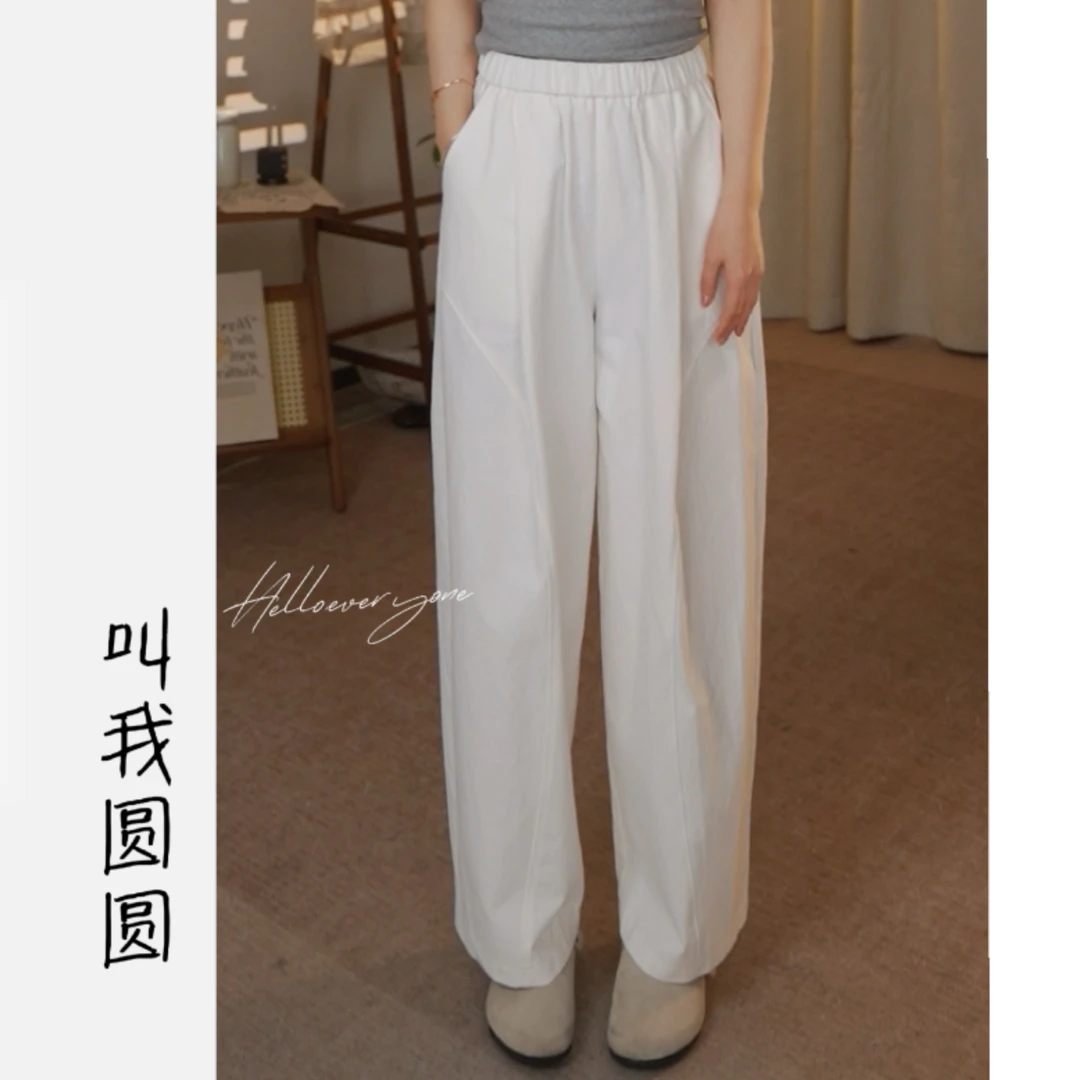圆圆【气球裤】显瘦气质日常设计师设计感弯刀阔腿裤  YY 10282