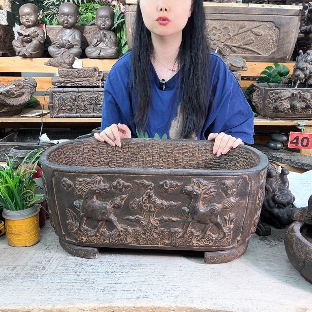 马踏祥云花盆A6-004