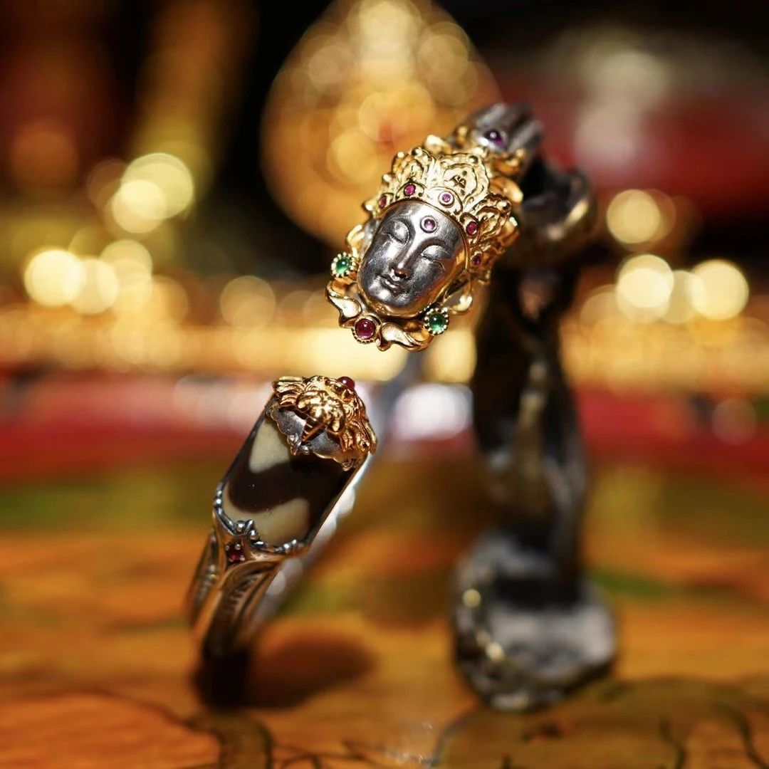 925银手镯 【两米·再续古瓦】地老师造型银饰地老师手镯YS-SZ044