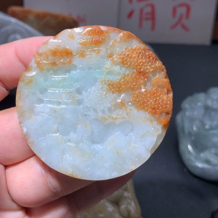 翡翠未镶嵌颈饰保真天然A货翡翠