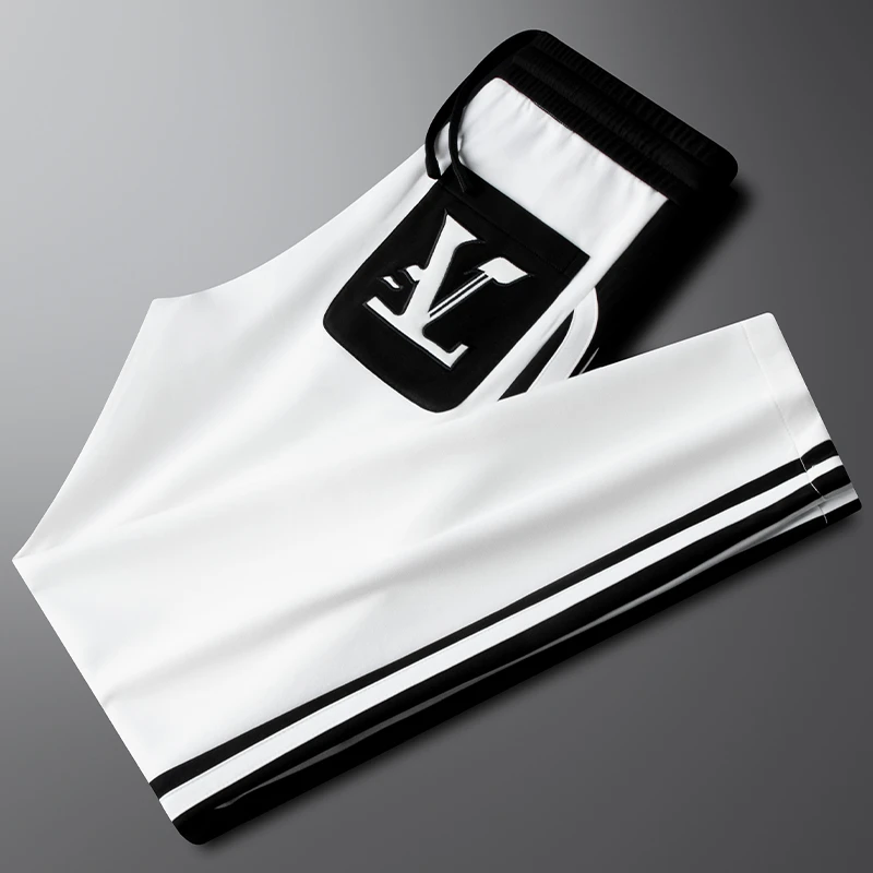 梵基弗奈时尚精致感莫代尔休闲男款新款夏季薄款修身小脚男士卫裤