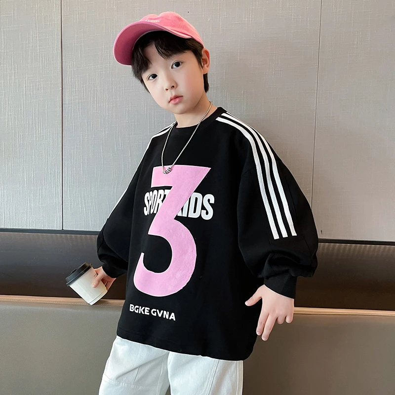 男童卫衣春秋款2025新款春装中大童春季男孩酷帅儿童套头长袖上衣