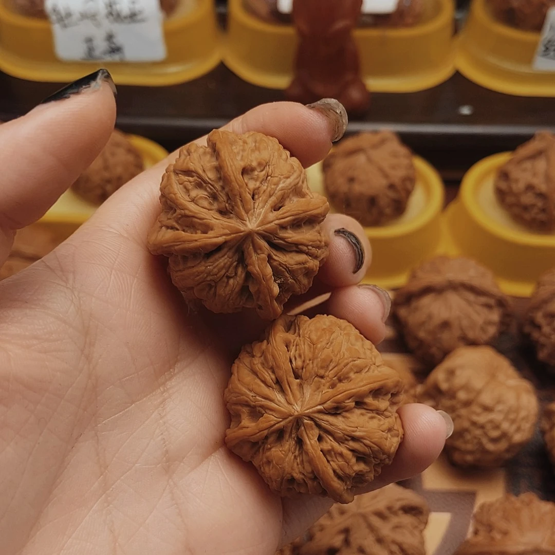 把件文玩核桃36全品雨花石四棱