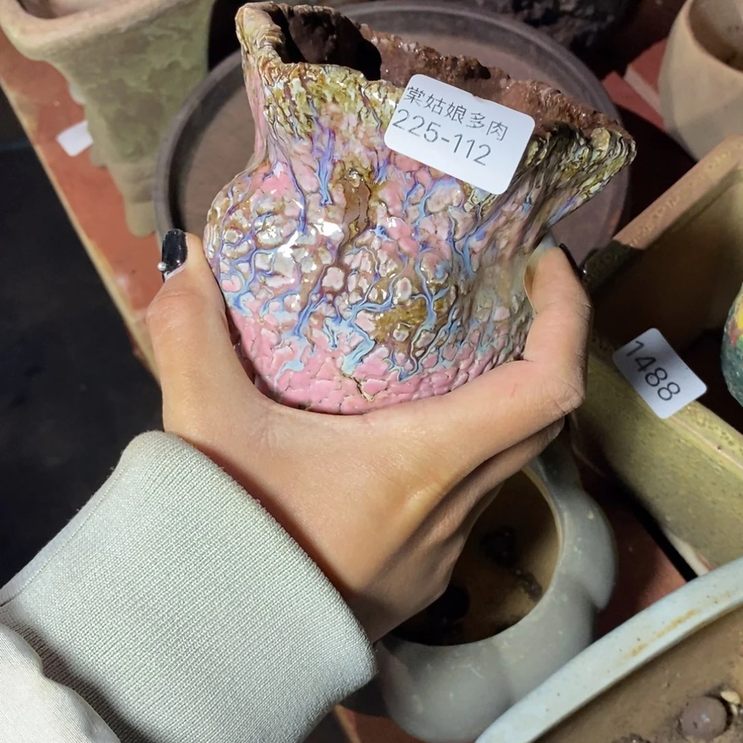 红陶鹿**?1123号多肉花盆一个