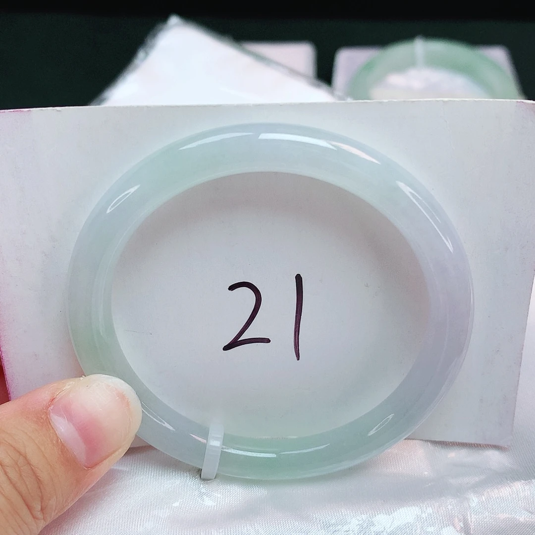 翡翠未镶嵌手镯圆条51.8