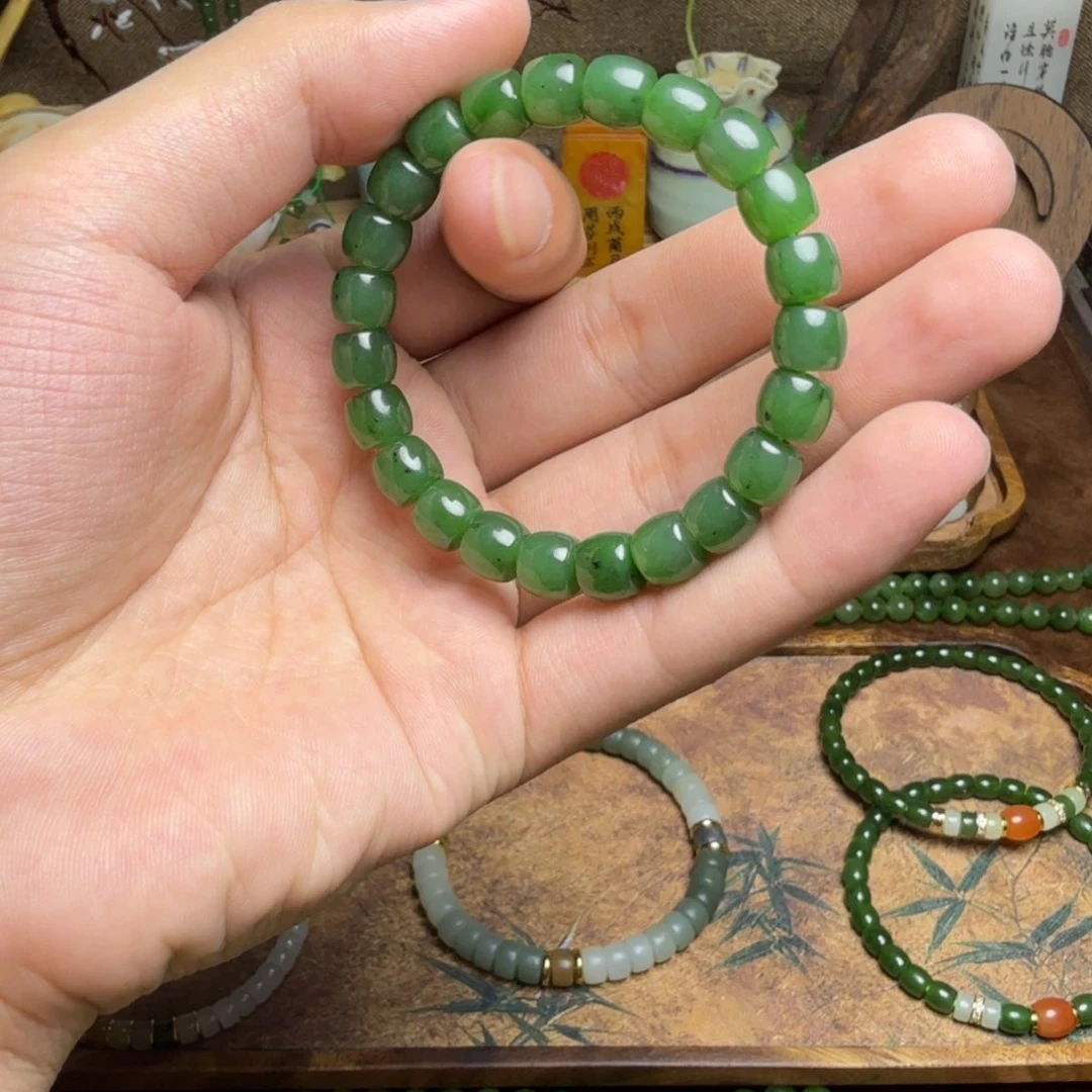 手链未镶嵌和田玉（糖玉）