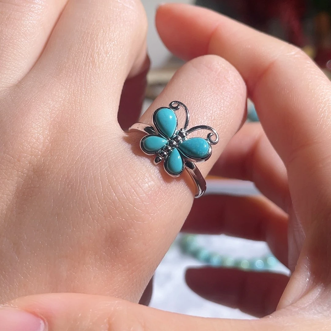 南红玛瑙配饰银S925镶嵌指**光