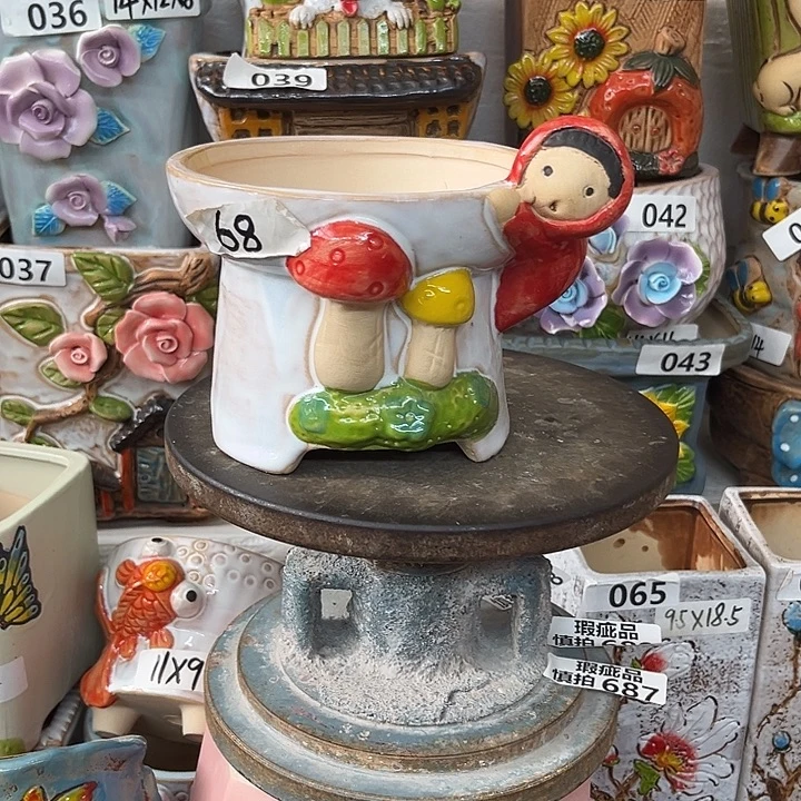 粗陶材质多肉花盆