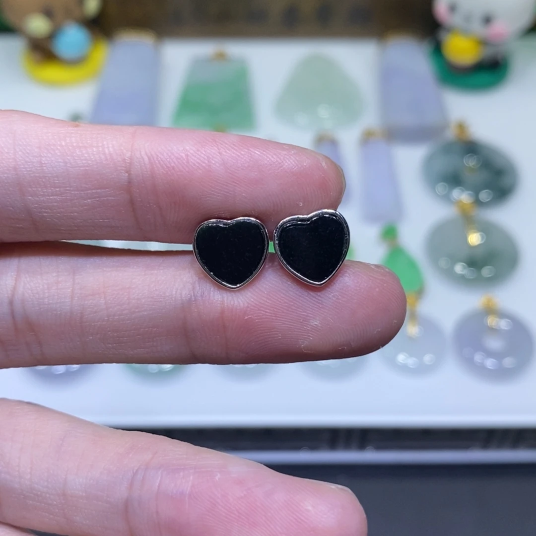 翡翠银S925镶嵌吊坠(不含链)