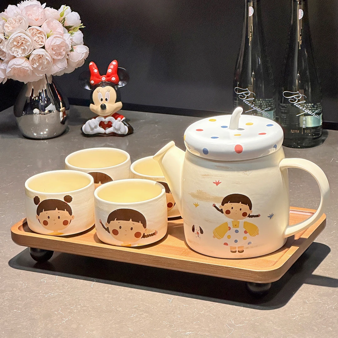 卡通水壶水杯套装家用客厅喝水杯子茶杯茶具乔迁搬家结婚生日礼物