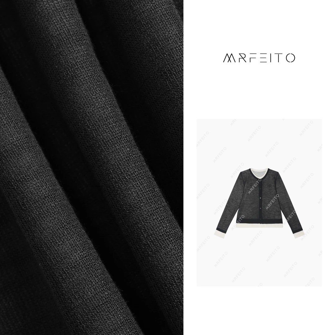 【柳裳】时尚显瘦假两件针织休闲女士开衫H737KS01Q27159