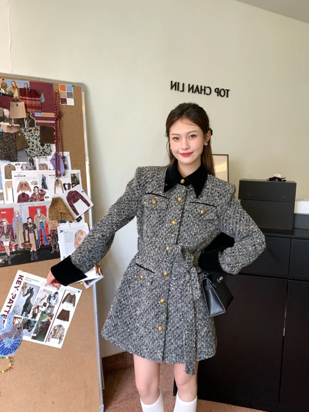 25177 毛呢连衣裙