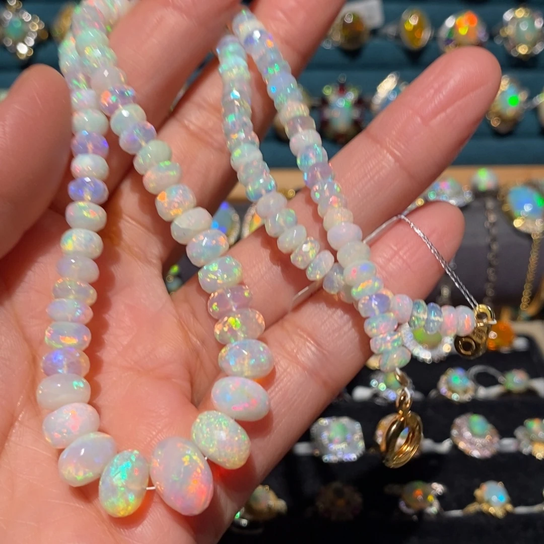 欧泊银S925镶嵌项链