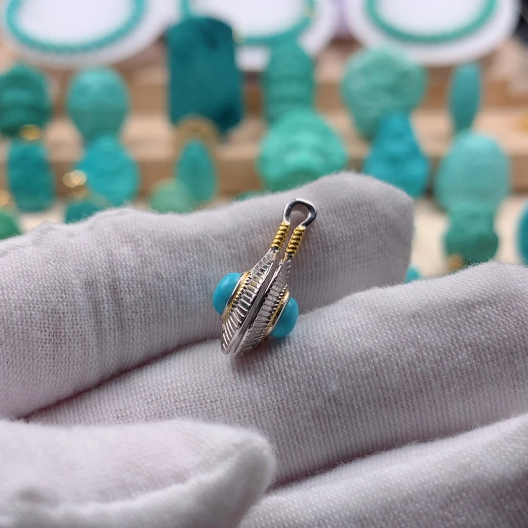 绿松石配饰银S925镶嵌