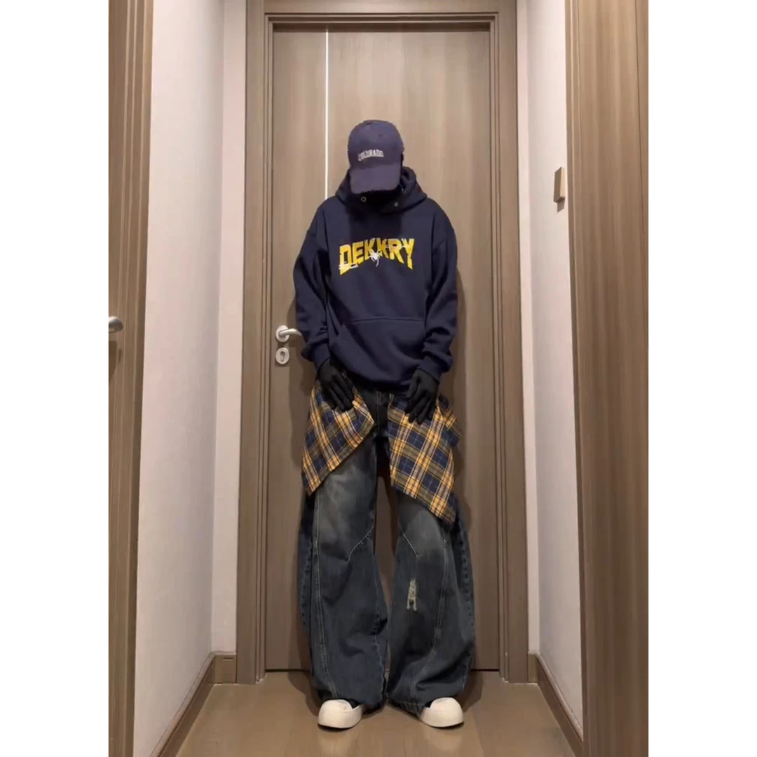 美式潮牌蜘蛛字母印花连帽卫衣男女秋冬季街头休闲百搭宽松外套