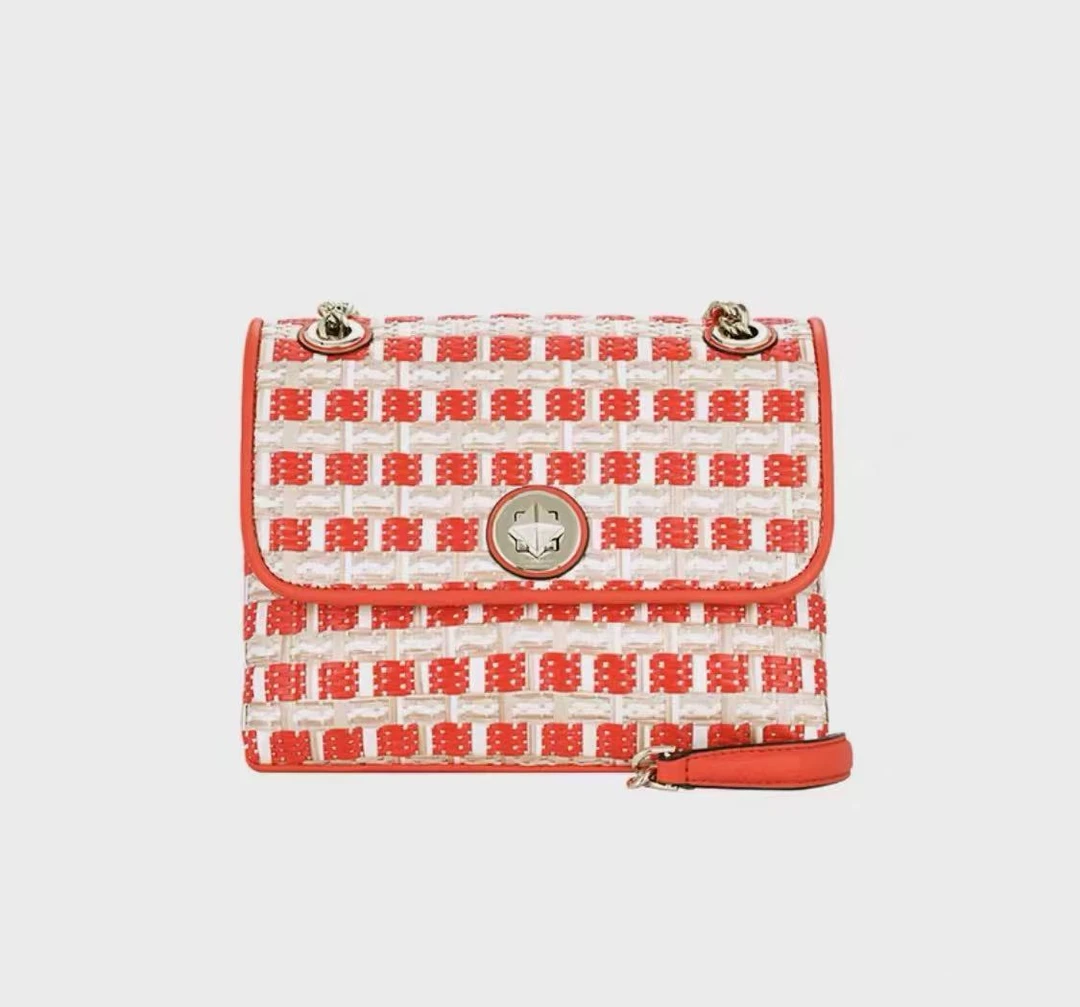 全新未使用 Kate spade/凯特丝蓓 女士藤编小香风百搭肩包