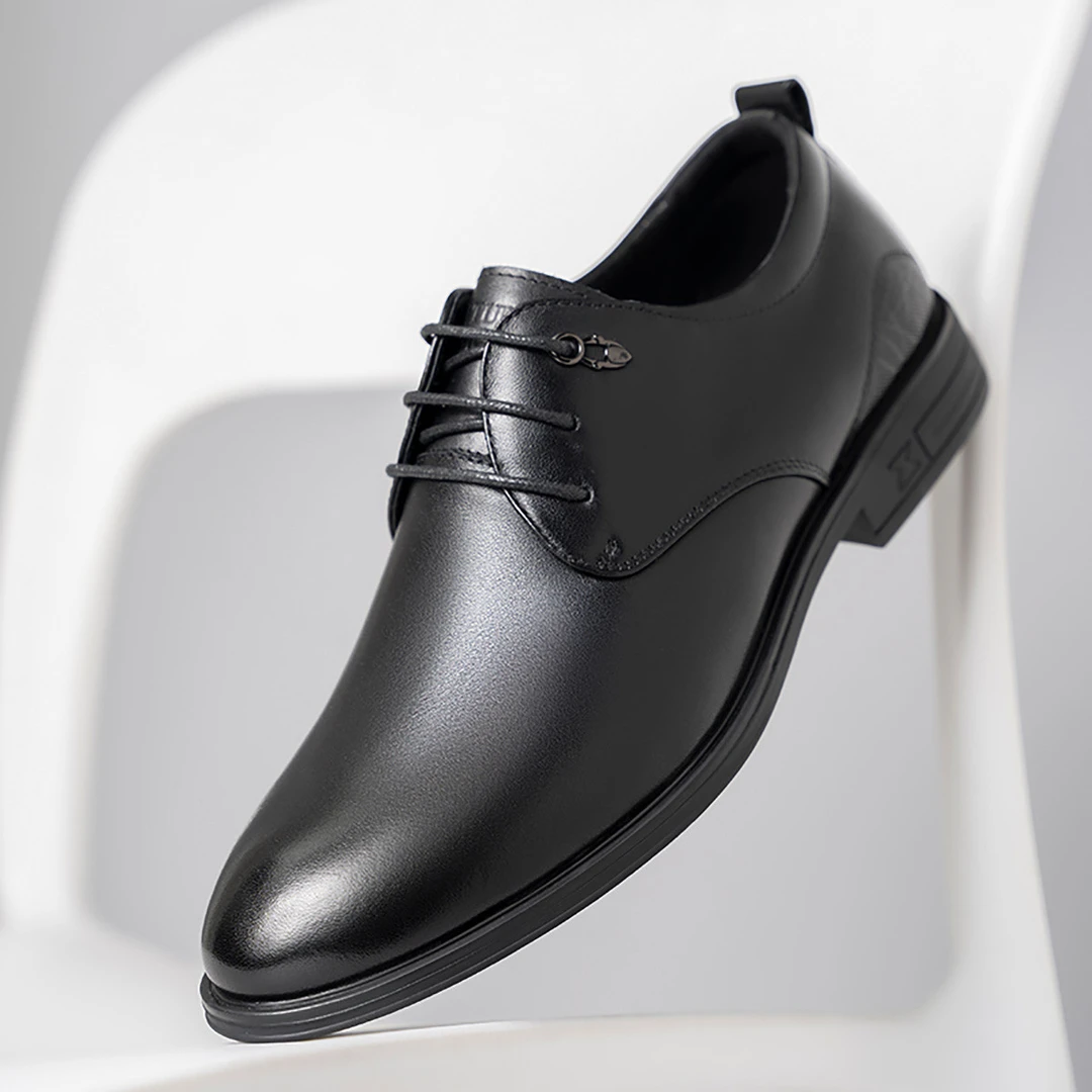 231号【头层牛皮】简约时尚商务正装系带皮鞋男德比鞋婚鞋商务鞋