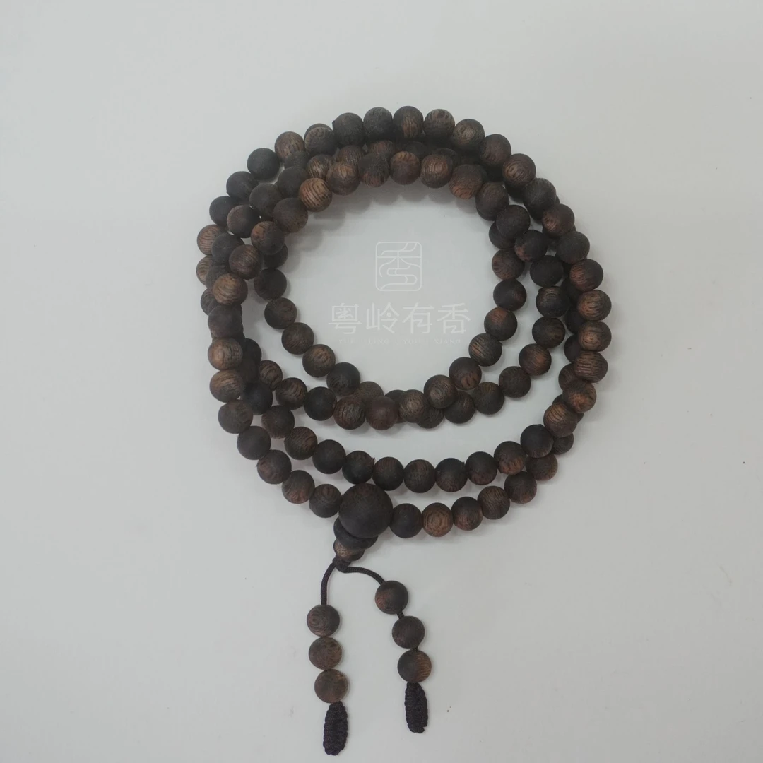 沉香6mm圆珠绿棋多圈 多样性发一条