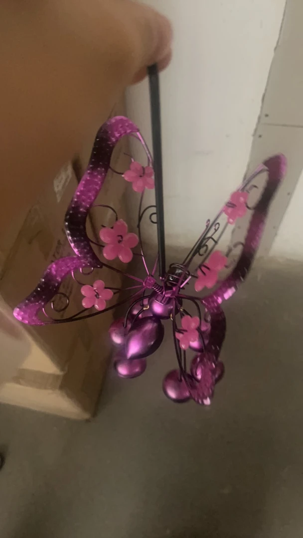 紫色《立体蝴蝶风铃摆件》蝴蝶风铃