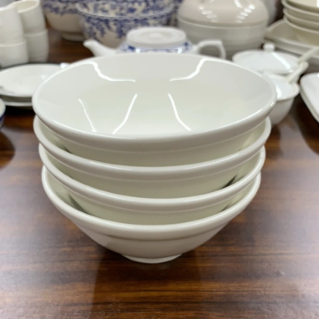 磁州窑出口尾货斗笠米饭碗面碗口径14.5高6