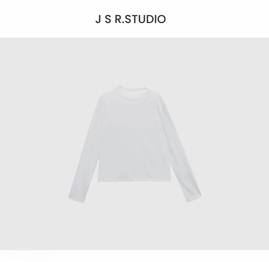 JSR studio 【基础百搭】简约百搭圆领纯棉长袖