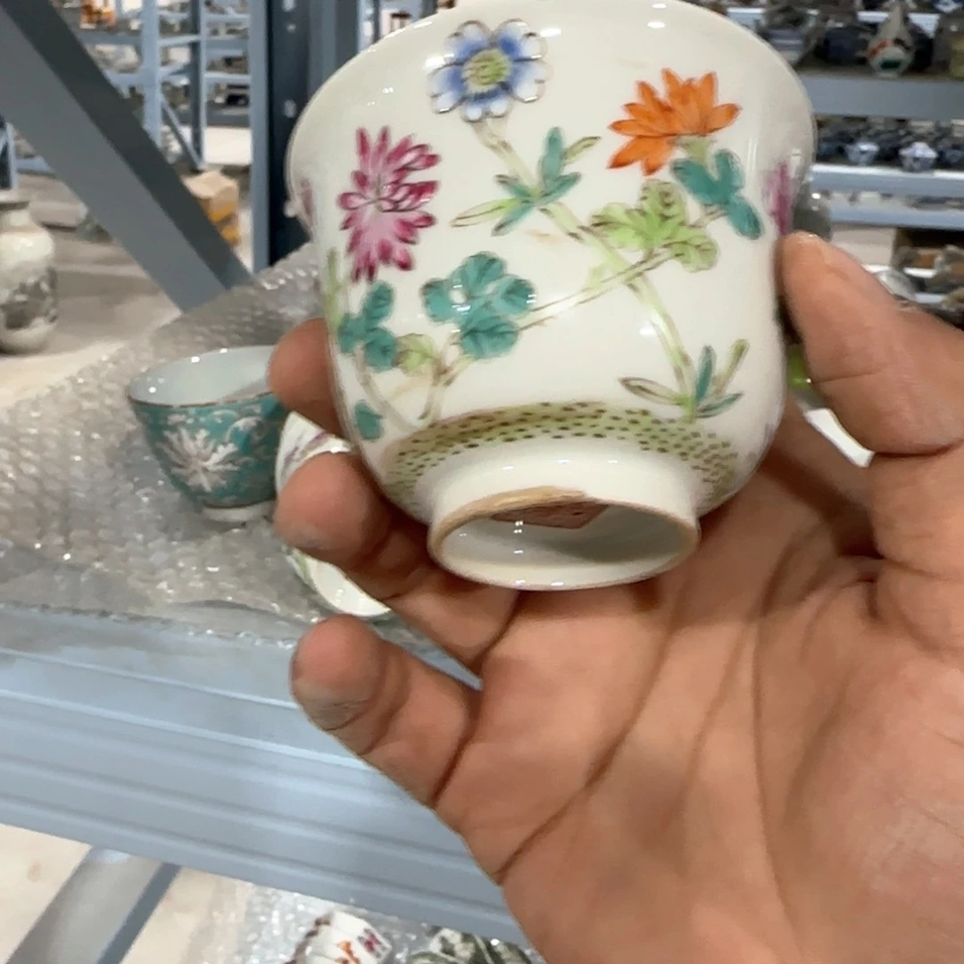瓷片摆件手绘瓷器全部处理