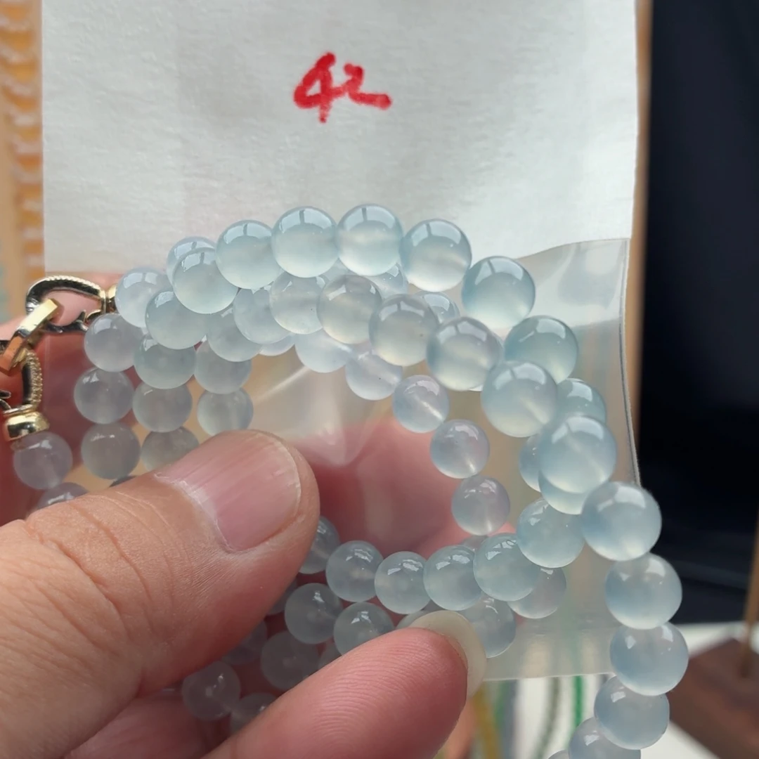 定制翡翠未镶嵌翡翠珠链 卡 7.2