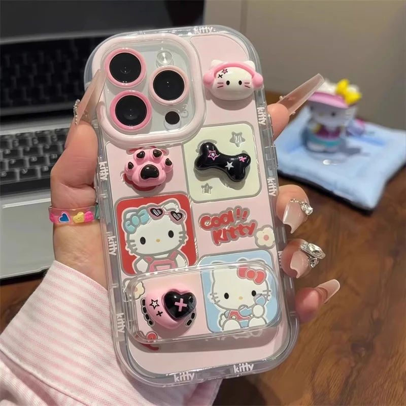 耳机凯蒂适用华为PURA70PRO手机壳支架华为P70PRO/P60/P50防摔套