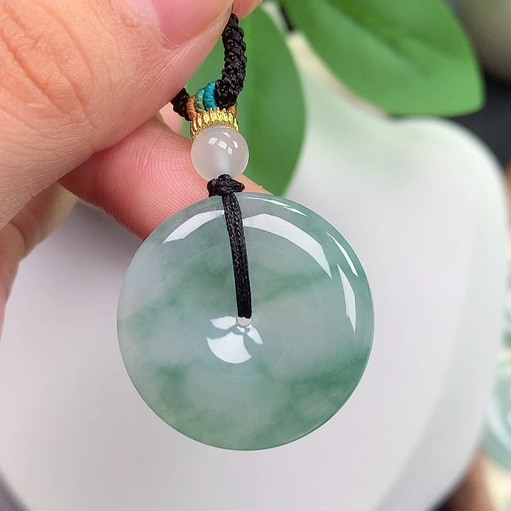 颈饰未镶嵌翡翠平安扣 27.5x4.9mm