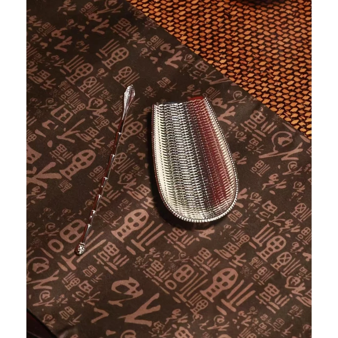 【小乔赏瓷】银色编织合金茶则（发一个）