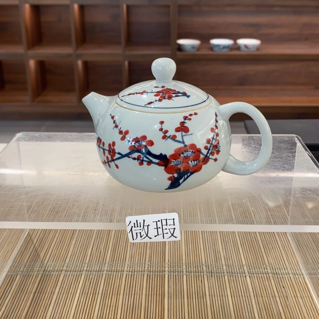 釉下彩老陶泥手工绘制