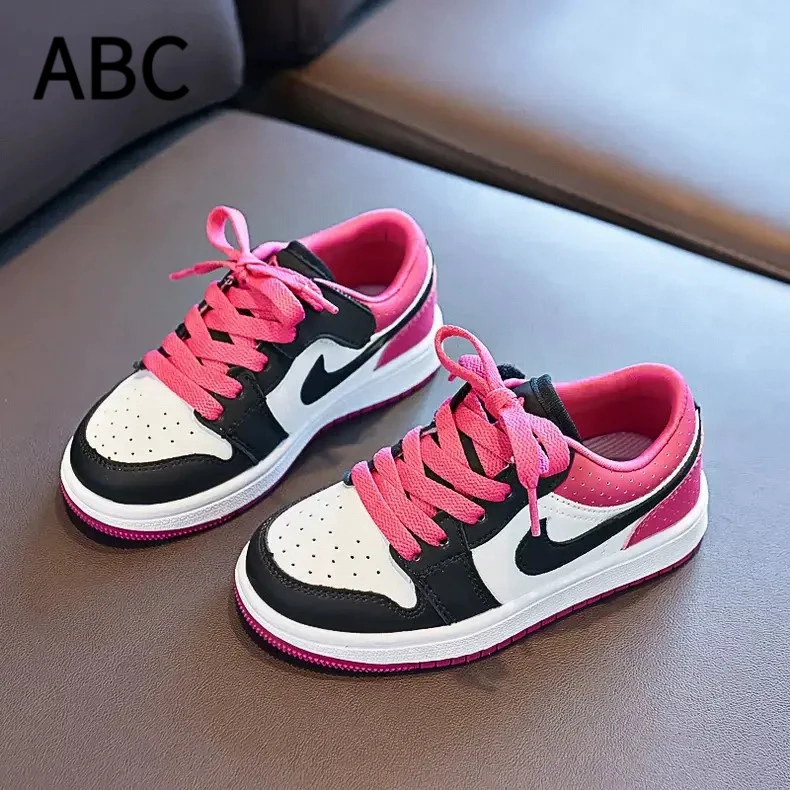 ABCaj女童鞋子2025春季新款儿童休闲运动鞋空军一号板鞋男童童鞋