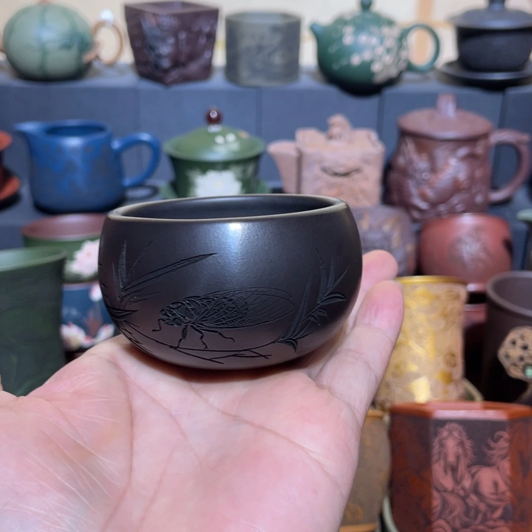 原矿紫砂手工主人杯