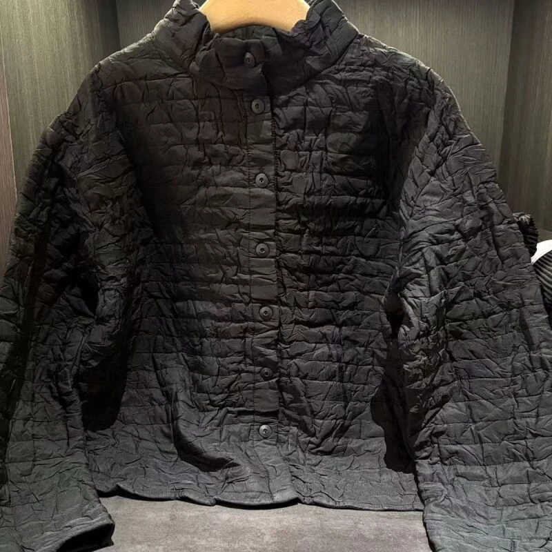 三宅新款秋冬重工压褶洋气棉外套（80-150斤）#5356