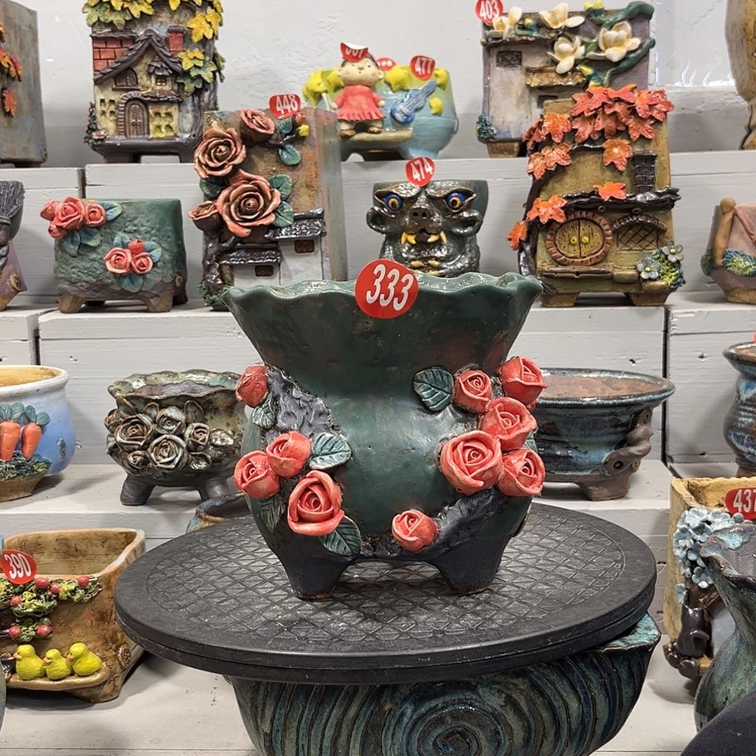 周***芬福利333号陶然花器手工花盆