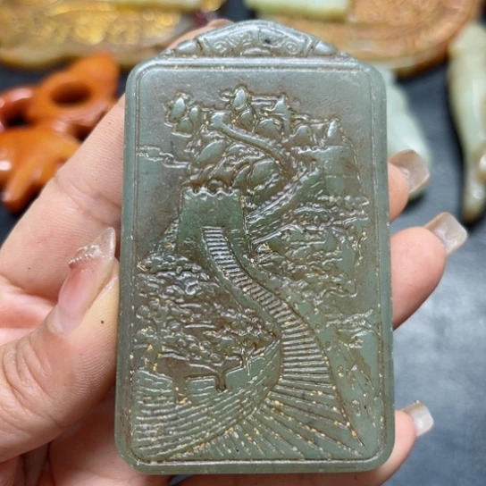 吊坠白玉菩提把件