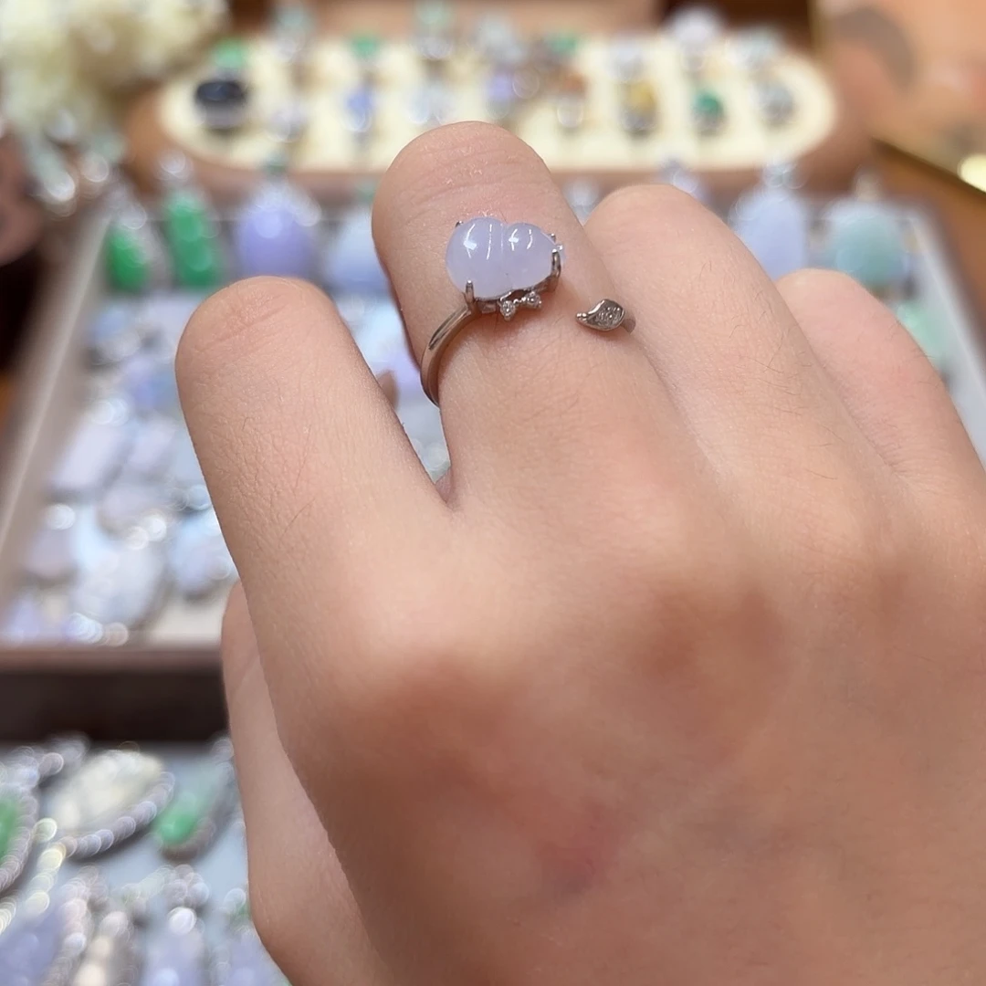 翡翠银S925镶嵌戒指