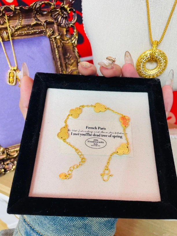 铜合金手链 葫芦手链气质轻奢时尚经典金色