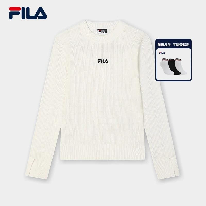 斐乐官方女子编织衫2025春季新款时尚休闲套头毛衣F11W518405F