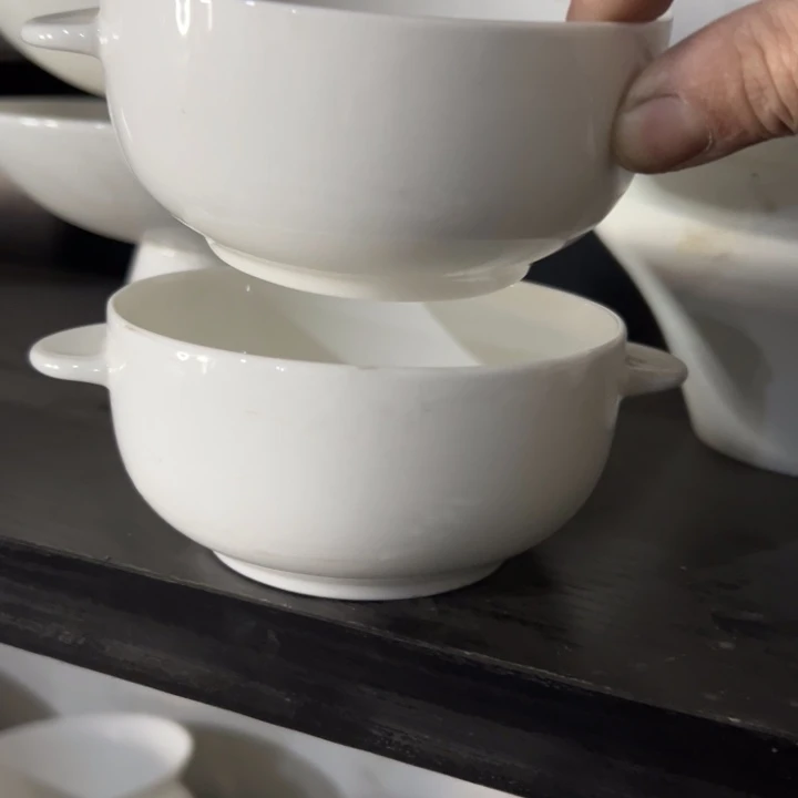 小***儿库存尾货骨瓷宝宝碗一对口径10