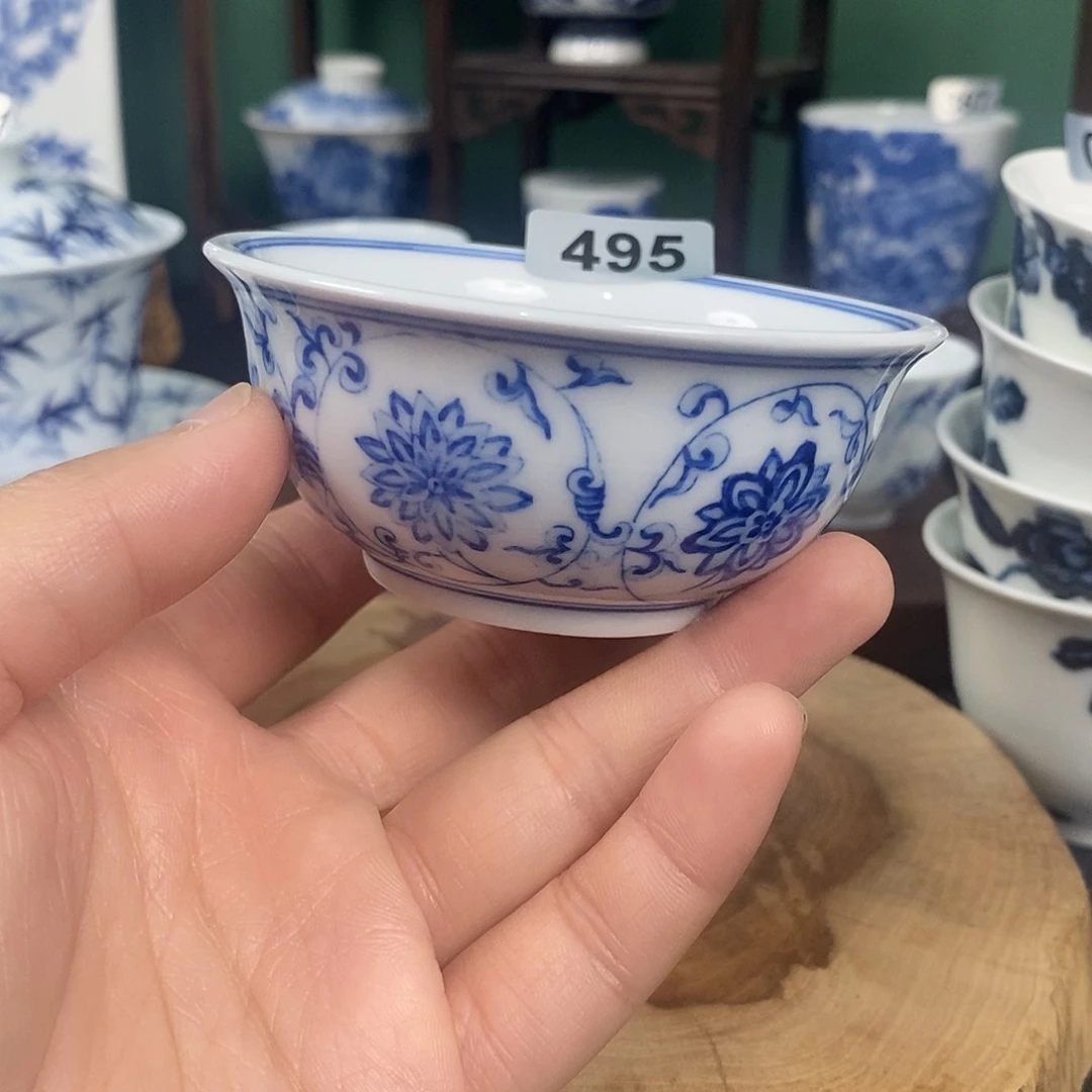 景德镇青花手绘茶器495